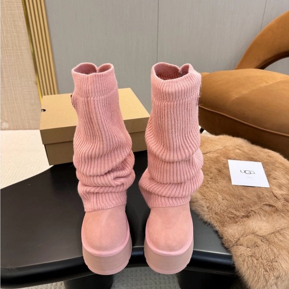 UGG Classic Mini Dipper Legwarmer Boot Pink Dawn women size 9 style 1178990-PDW - Picture 1 of 8